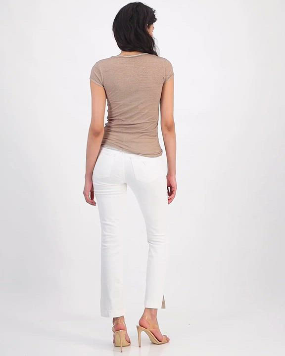 GUESS Women's Burnout Moto Babe V-Neck Tee - Macy's