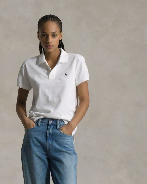売れ筋商品|||ラルフローレン カットソー トップス レディース Women's Classic-Fit Mesh Polo Shirt Carmel Pink Polo Ralph Lauren Women's Classic Fit Mesh Polo Shirt
