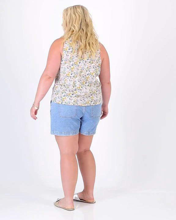 Style & Co Plus Size Morning Glories Pintuck Top