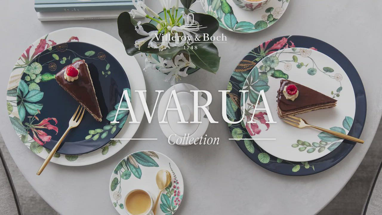 VILLEROY & BOCH アヴァルアの花柄磁器フラットプレート 27cm Avarua