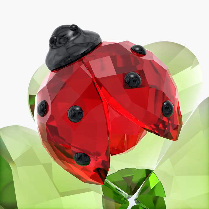 Swarovski Idyllia Ladybug and Clover Figurine - Macy's