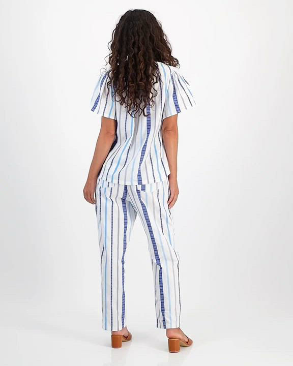 売れ筋商品|||スタイルアンドコー カットソー トップス レディース Women's Flutter-Sleeve Split-Neck Top, Exclusively at Macy's Deep Black Style & Co Women's Flutter-Sleeve Gathered-Neck Top