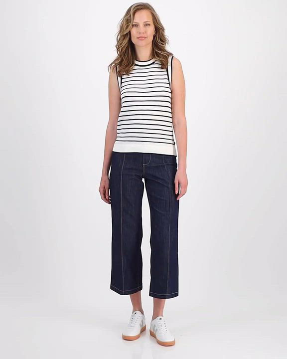 売れ筋商品|||トミー ヒルフィガー ニット&セーター アウター レディース Women's Striped Basket-Weave Sleeveless Shell Sweater Ivory Multi Tommy Hilfiger Women's Striped Basket-Weave Sleeveless Shell