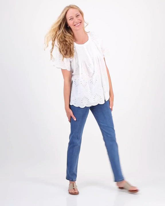 売れ筋商品|||スタイルアンドコー カットソー トップス レディース Women's Eyelet Cotton Top, Exclusively at Macy's Bright White Style & Co Women's Eyelet Cotton Top, Exclusively at Macy's