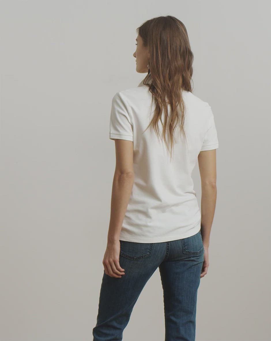 売れ筋商品|||ラルフローレン カットソー トップス レディース Women's Patchwork Piqu Polo Shirt White Designer Ralph Lauren Patchwork for Women - Up to 52% off | Lyst