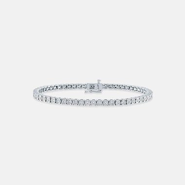 14K White Gold Ruby and Diamond Tennis Bracelet, Best Jewelry Miami -  Snow's Jewelers Miami Lakes