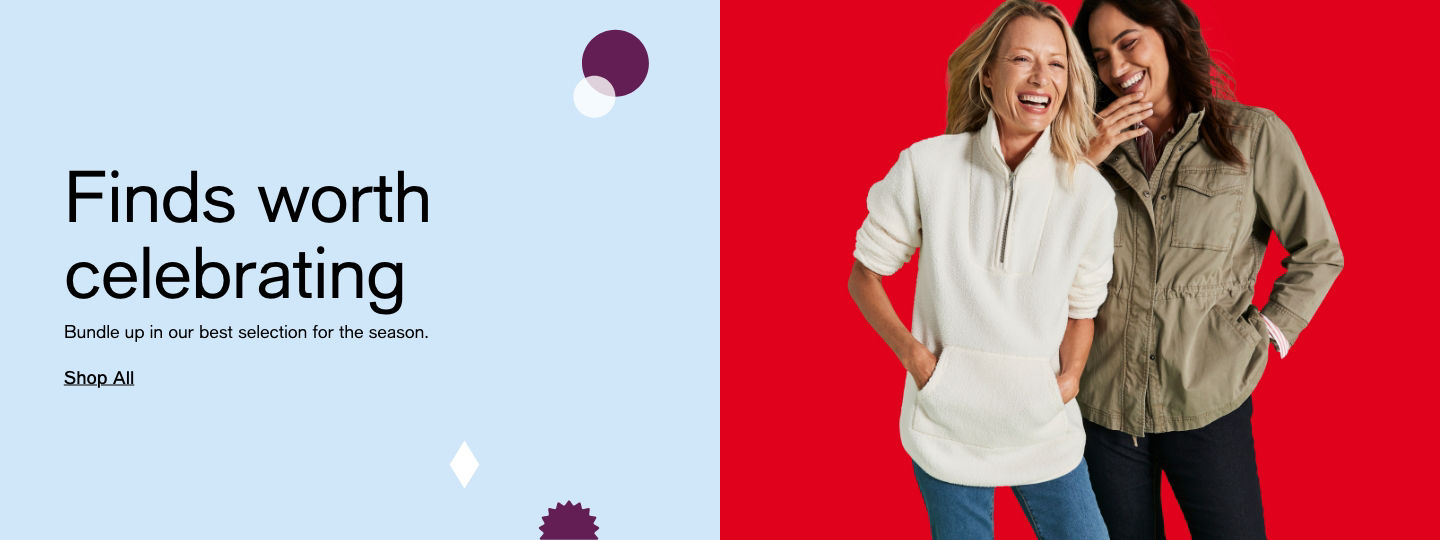 Finds worth celebrating Bundle up in our best selection for the season