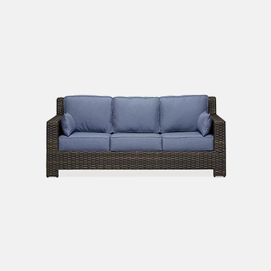 Sydney Husk Outdoor Wicker and Concealed Cushion 4 Pc. Swivel Sofa Group  with 44 x 24 in. Coffee Table