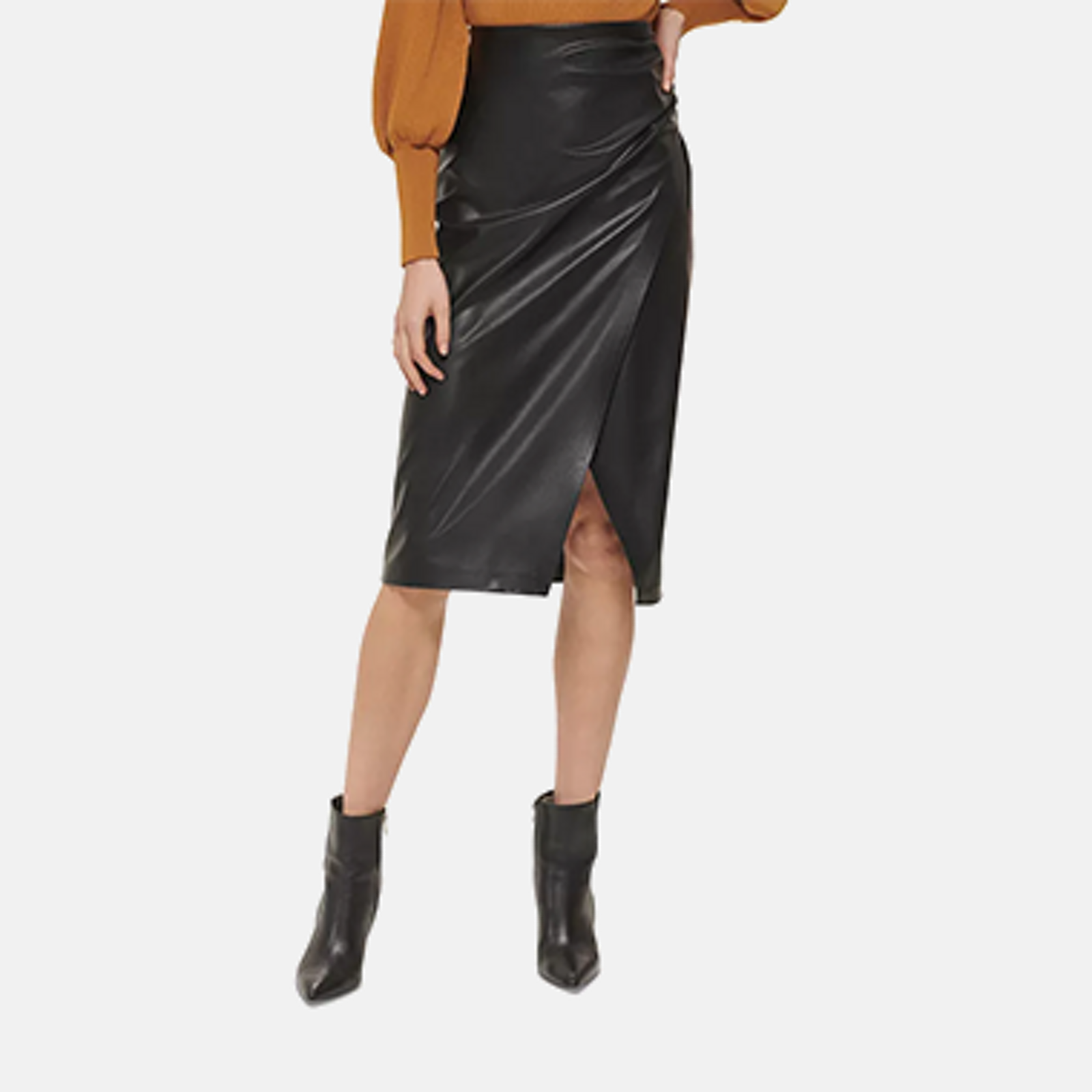 Macy's faux deals leather skirt