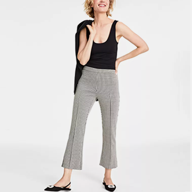 Calvin Klein Commuter Active Strech Woven Cropped Pants - Macy's