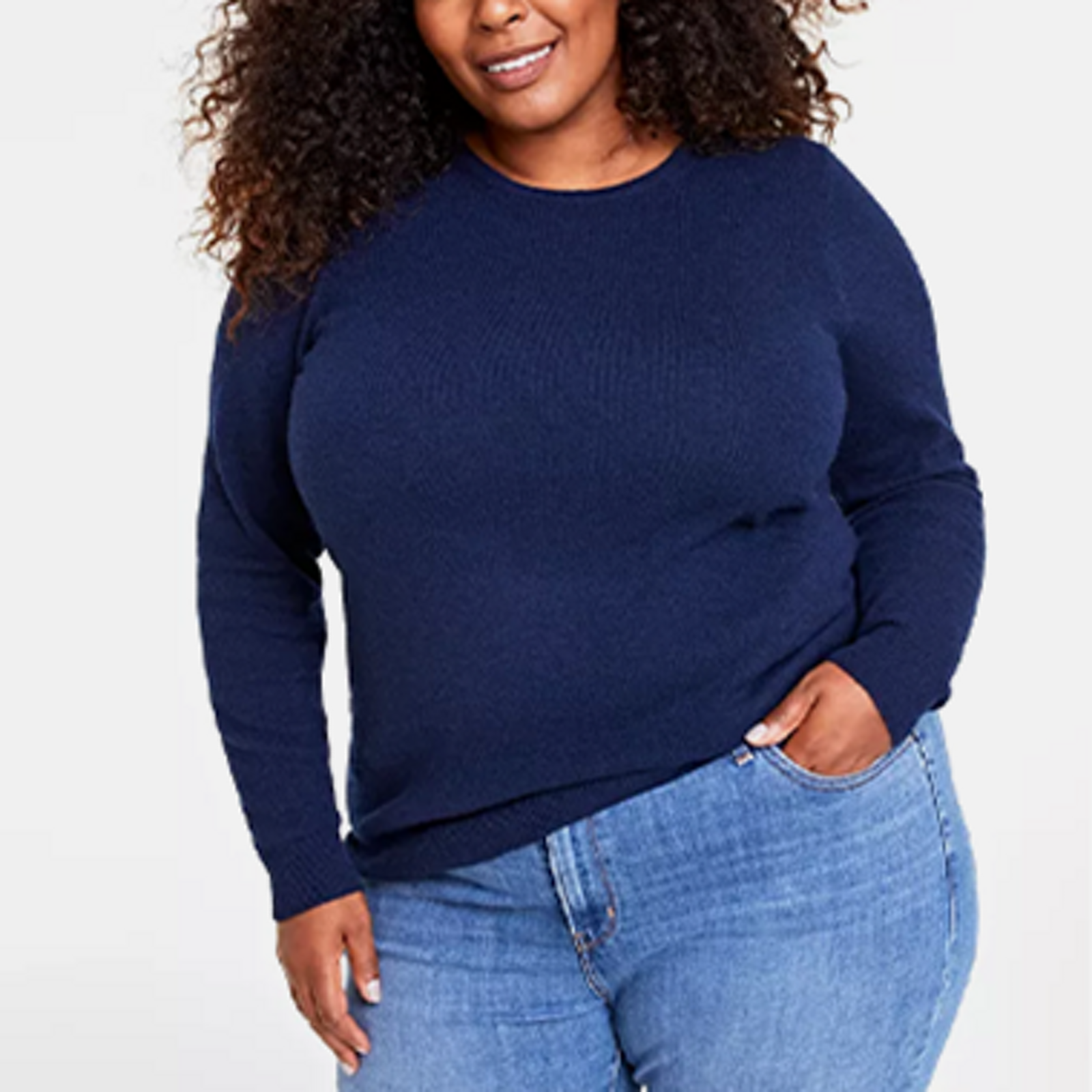 Code Bleu Plus Size Tummy Control Wide-Leg Frayed Hem Ankle Jeans