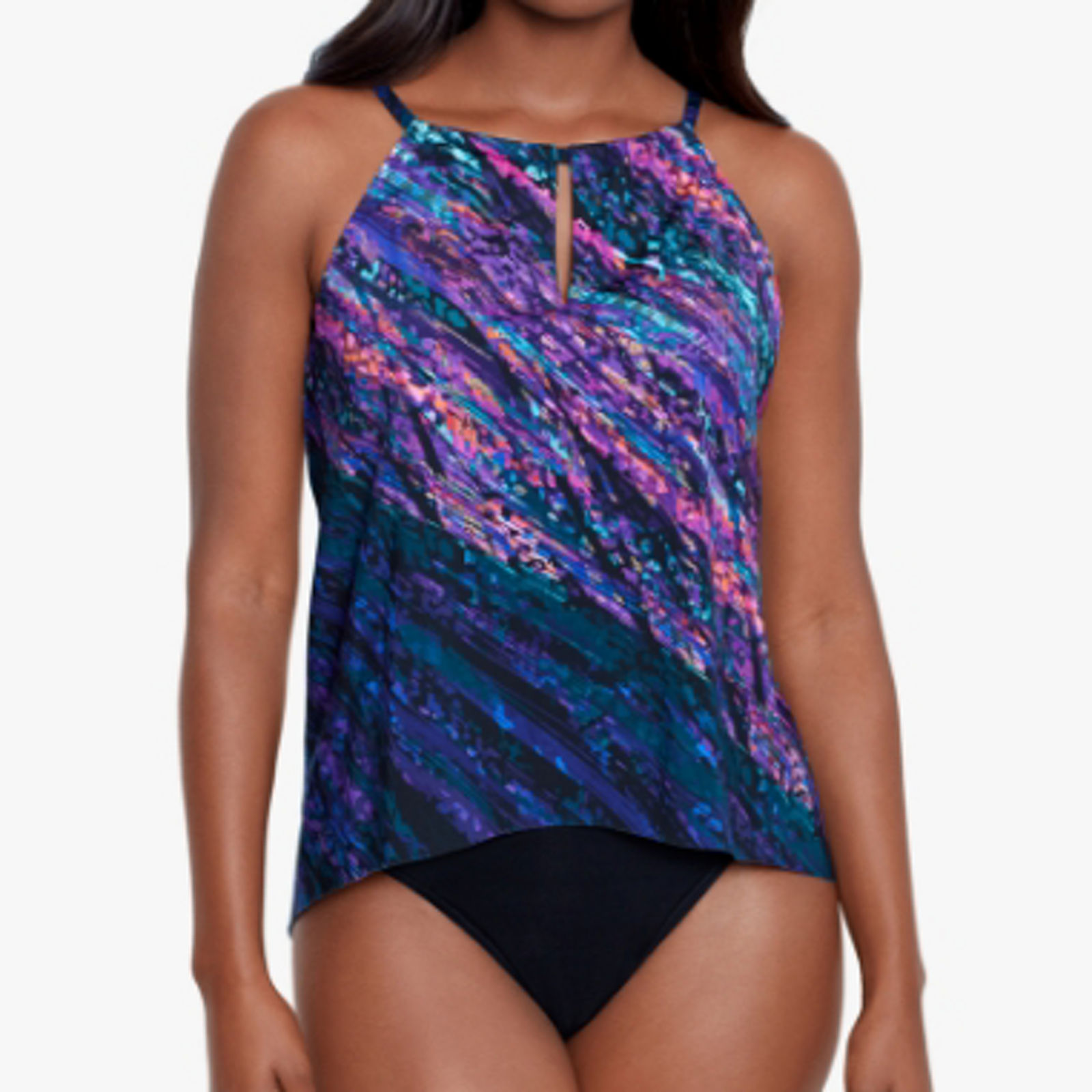 DKNY Ladies Halter Shirred Swimsuit - Sam's Club