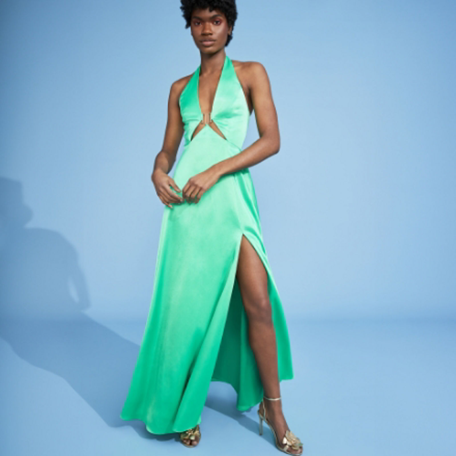 R & M Richards Women's Illusion Beaded-Trim A-Line Gown - Macy's