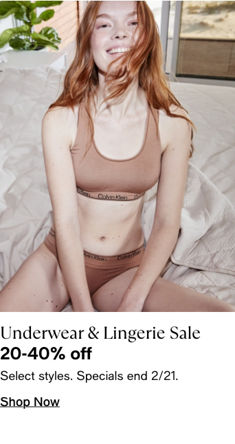 Underwear & Lingerie Sale 20-40% off