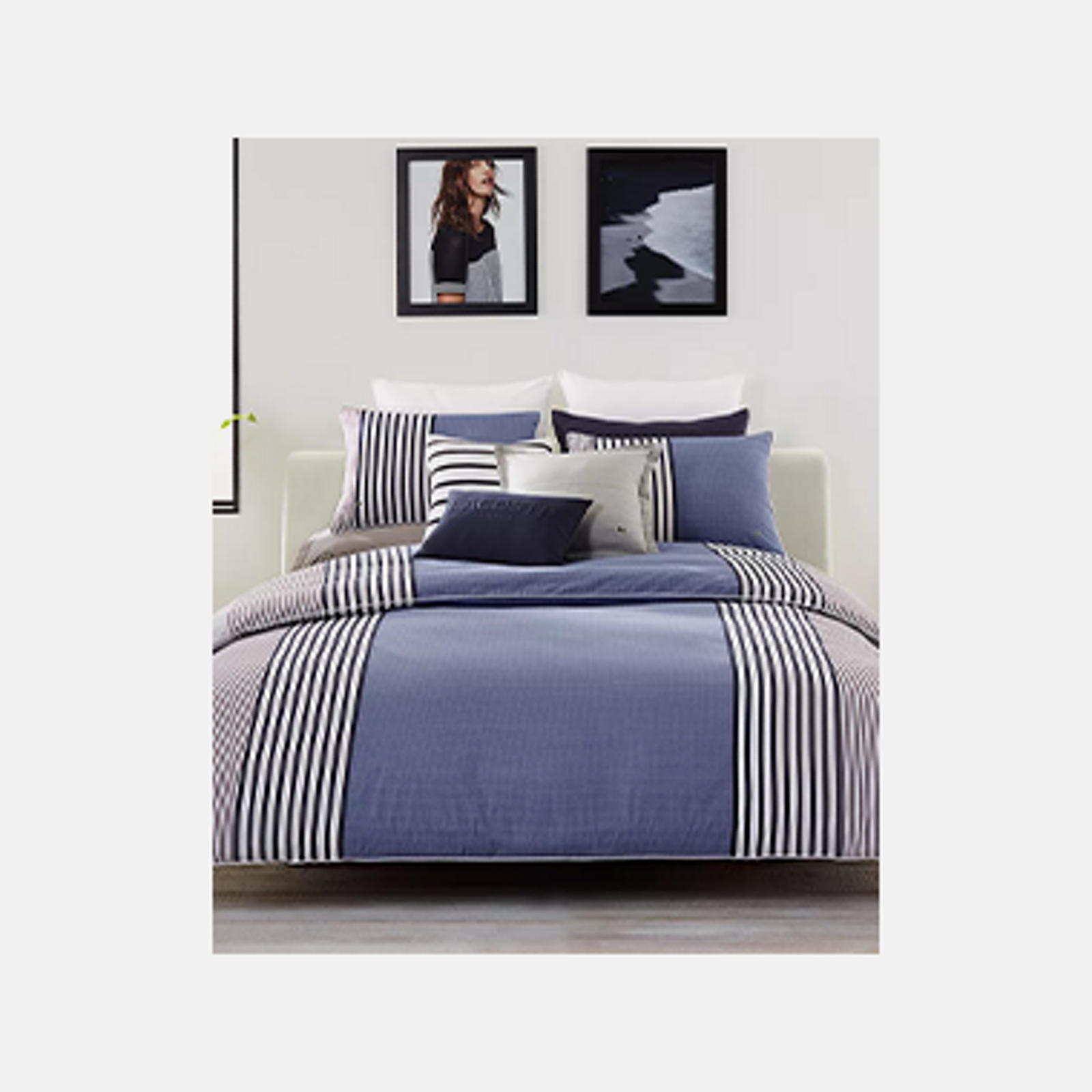 J. Queen New York Weston Blue Bedding Collection Woven Damask Print  Comforter Set