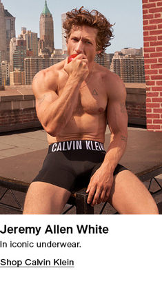 Jeremy Allen White in iconic underwear. Shop Calvin Klein