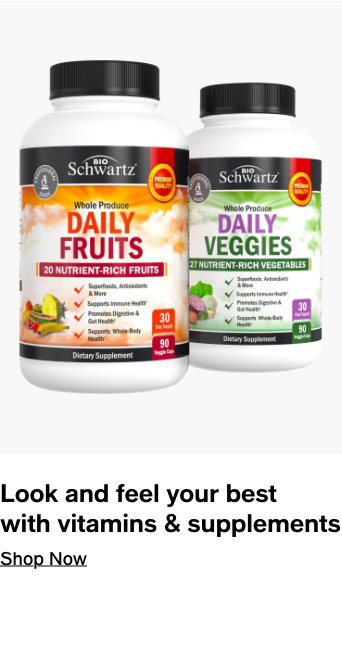 Look ans feel your best with vitamins & Supplements
