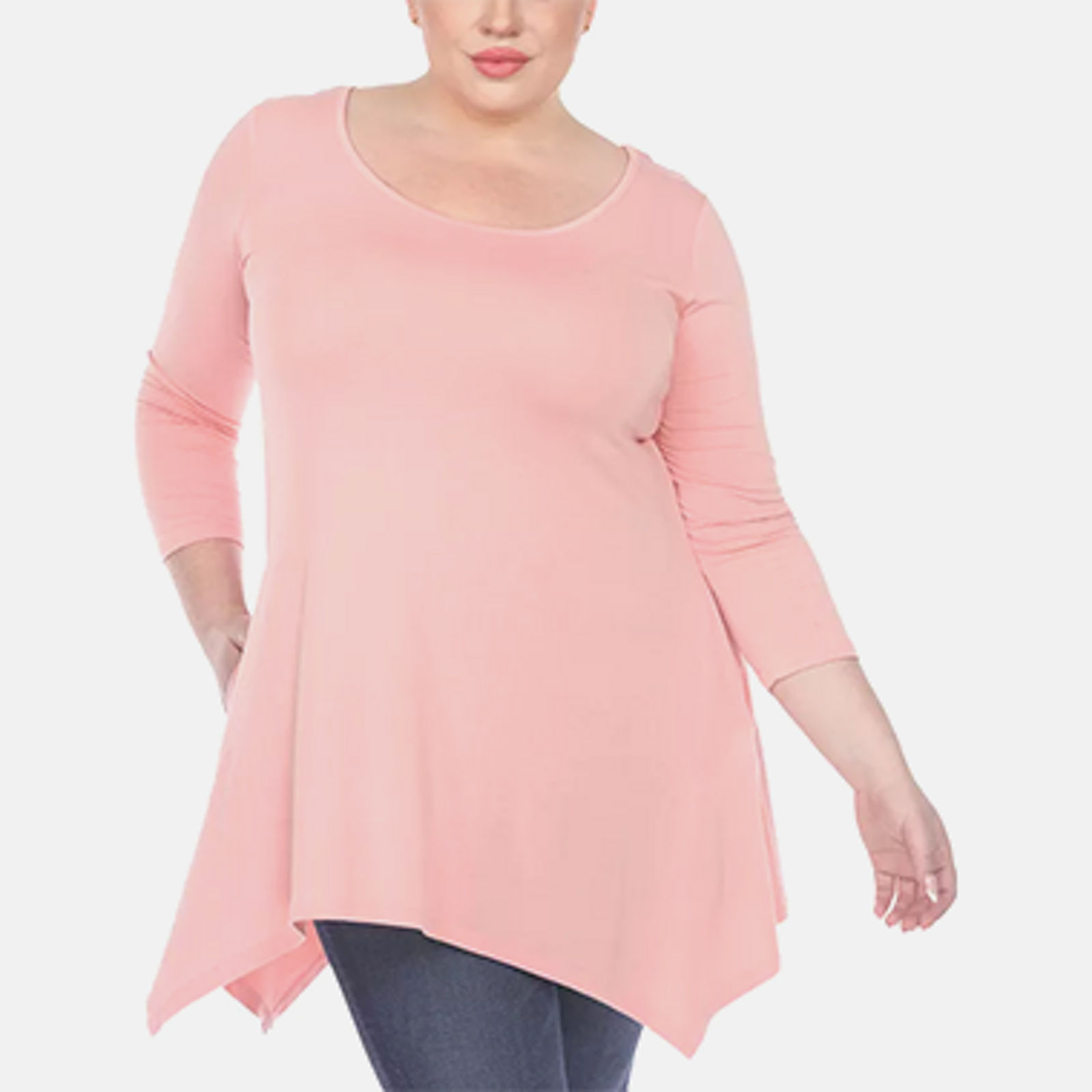 white mark plus size tunics