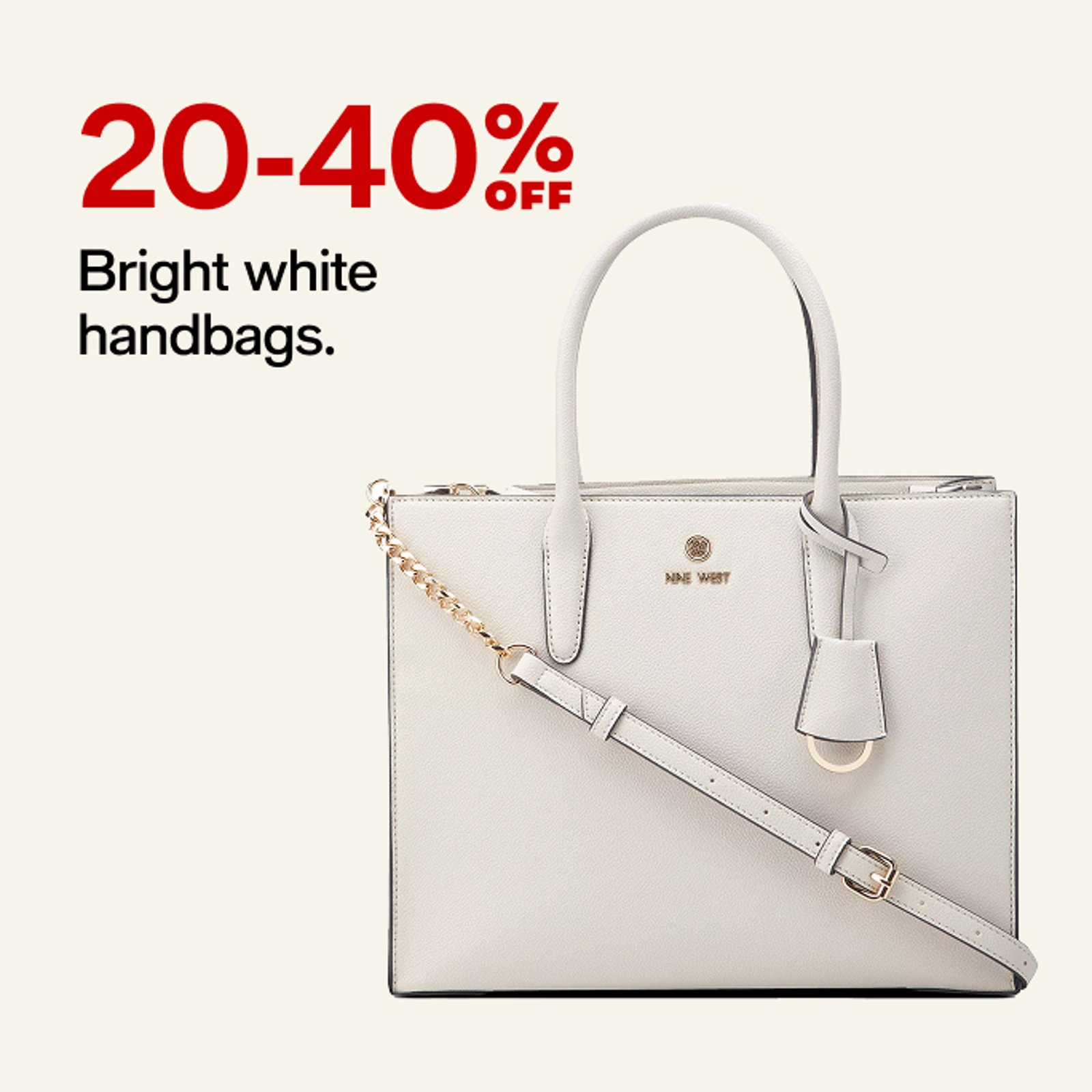 20-40 off Bright white handbags.