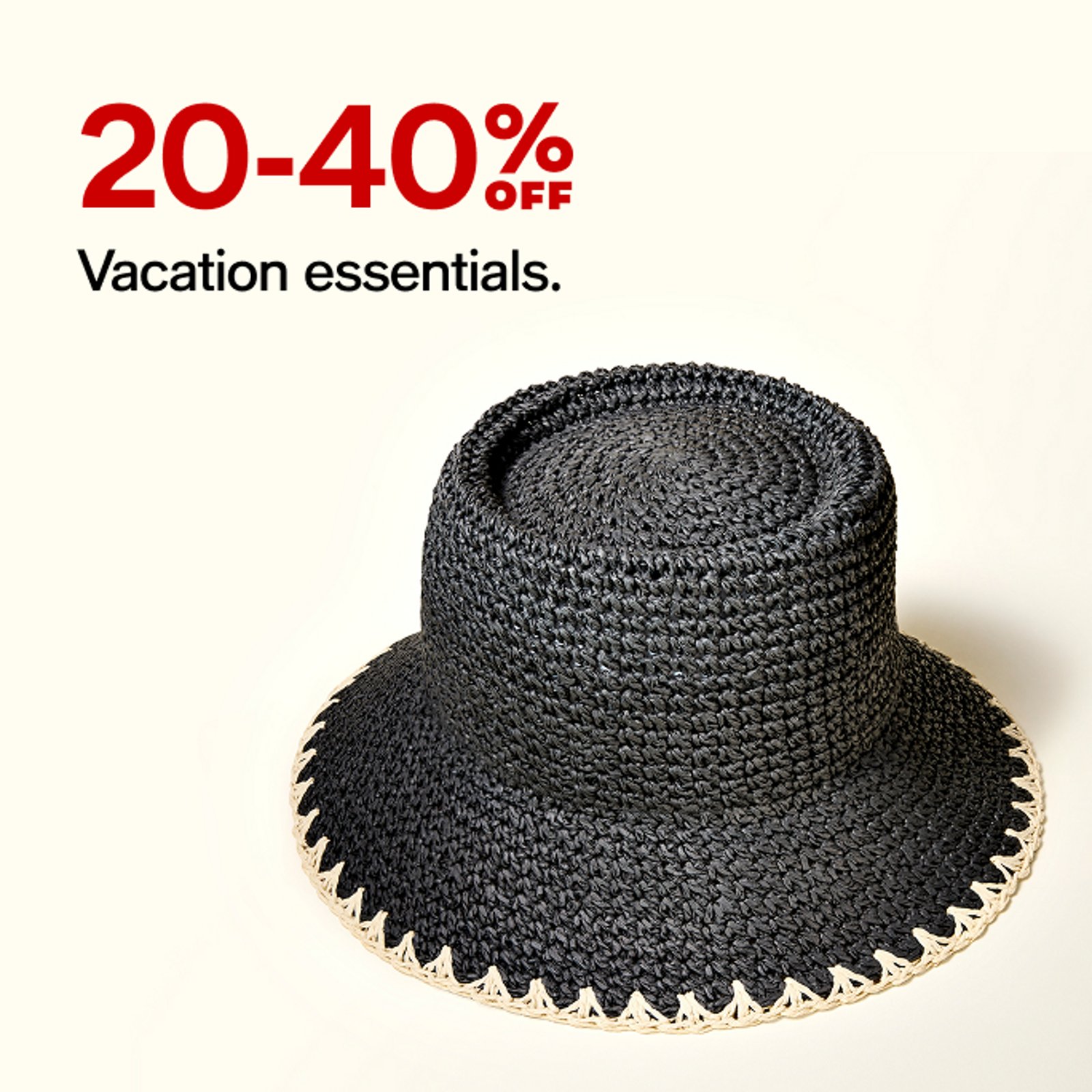 20-40 off vacation essentials.