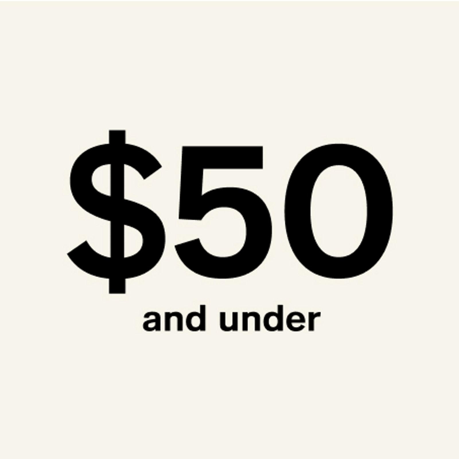 $50 & under