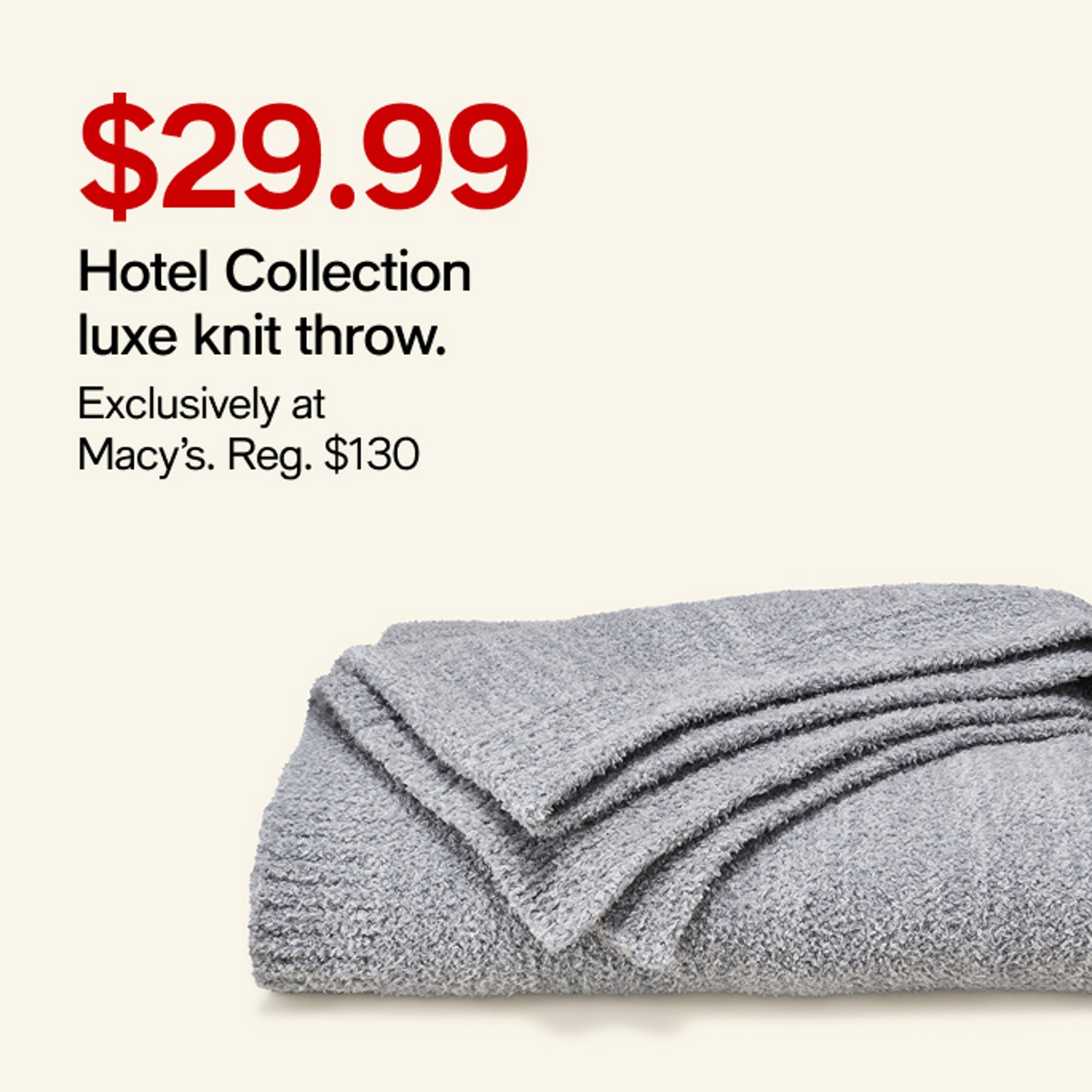 Hotel Collection Luxe Knit Throw