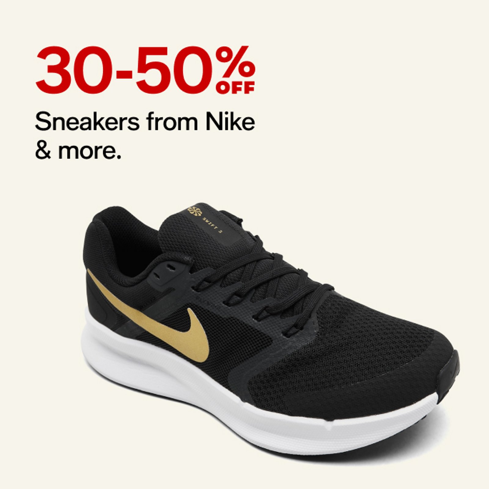 30-50 off Sneakers from Nike & more