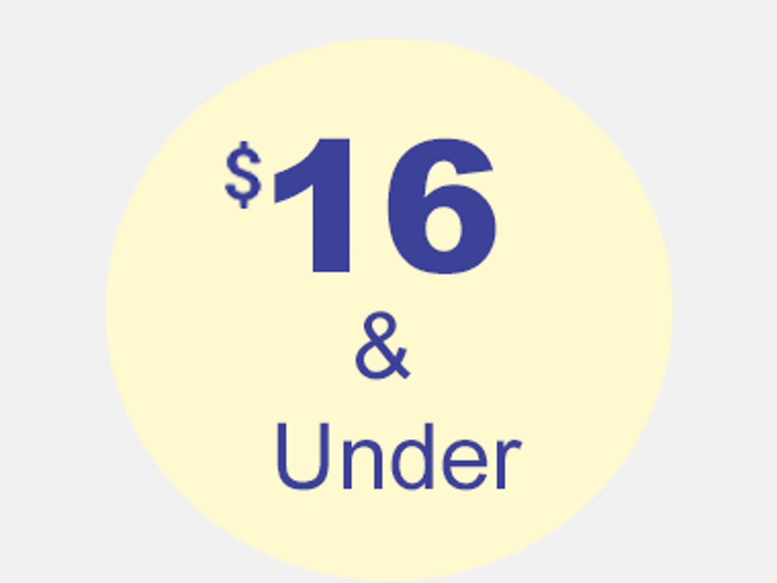 $16 & Under