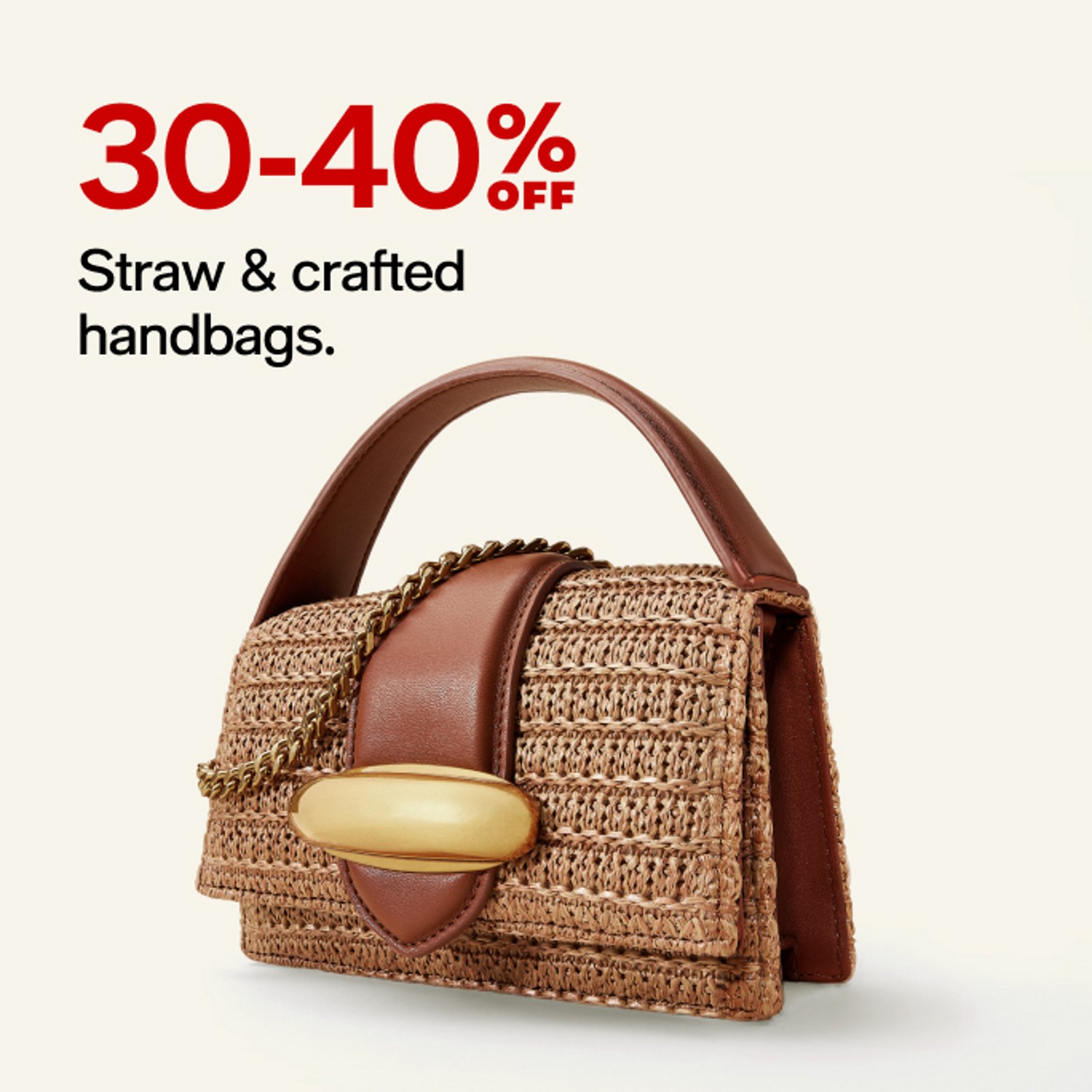 30-40 off Straw & crafted handbags.