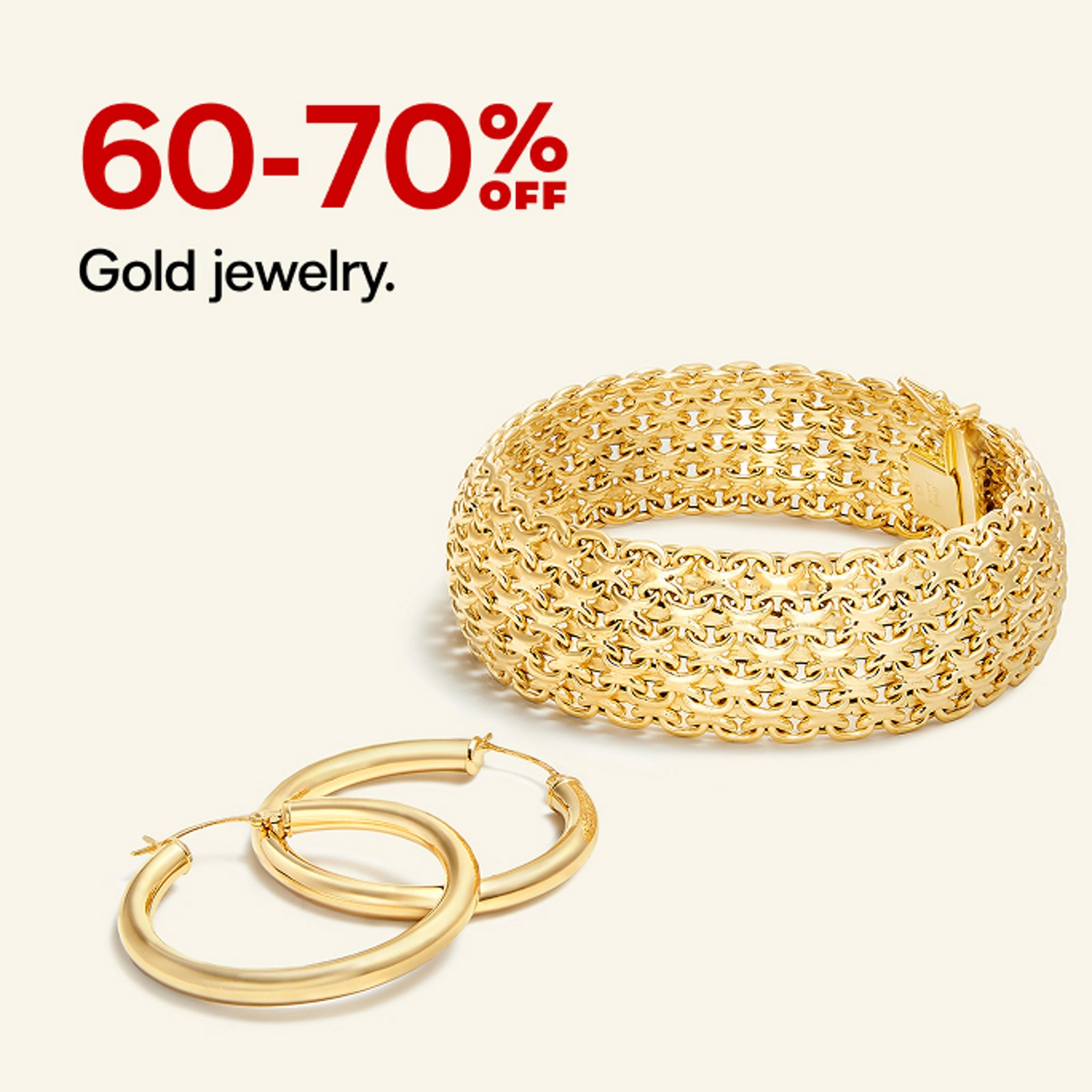 60-70% off Gold Jewelry