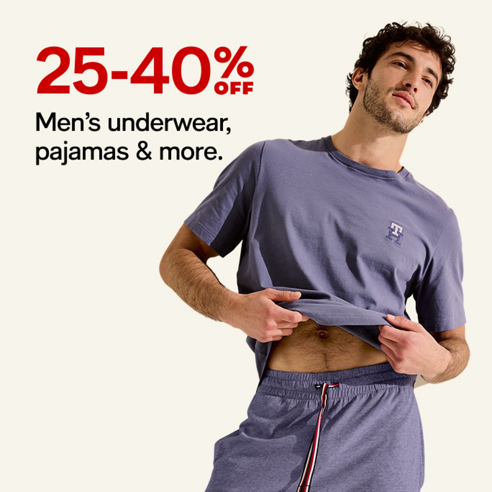 25-40% off Men's underwear