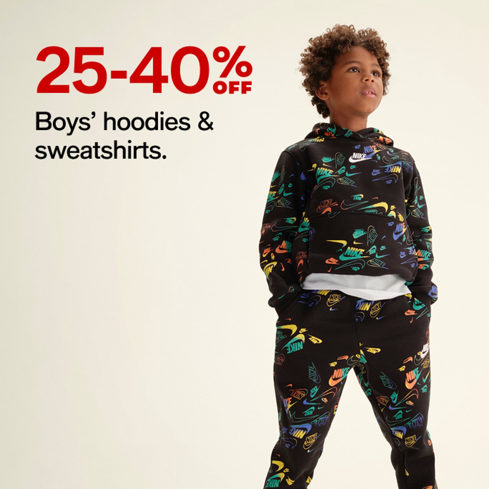 25-40% off Boys hoodies & sweatshirts