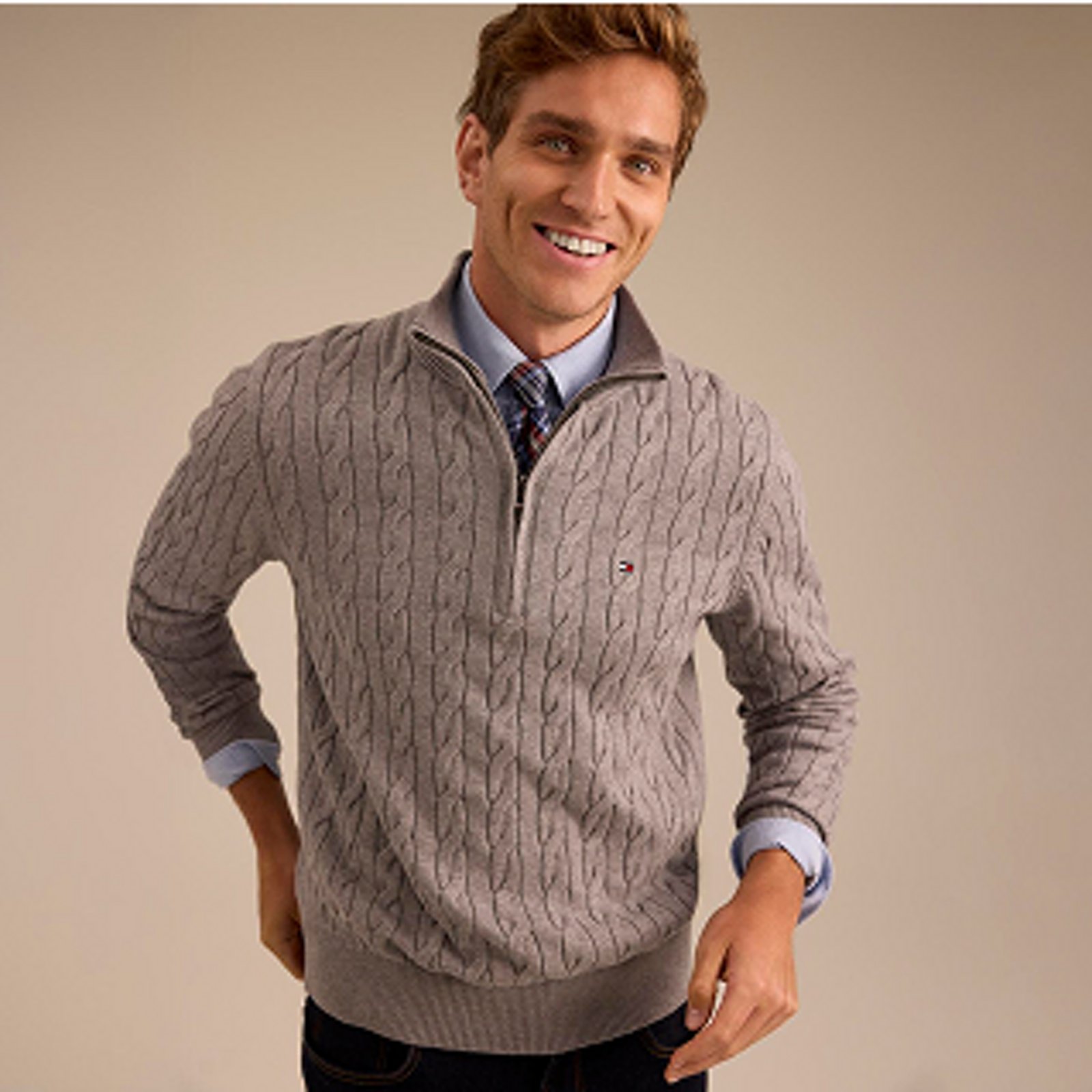 white christmas dresses Gray Quarter Zip Sweater​