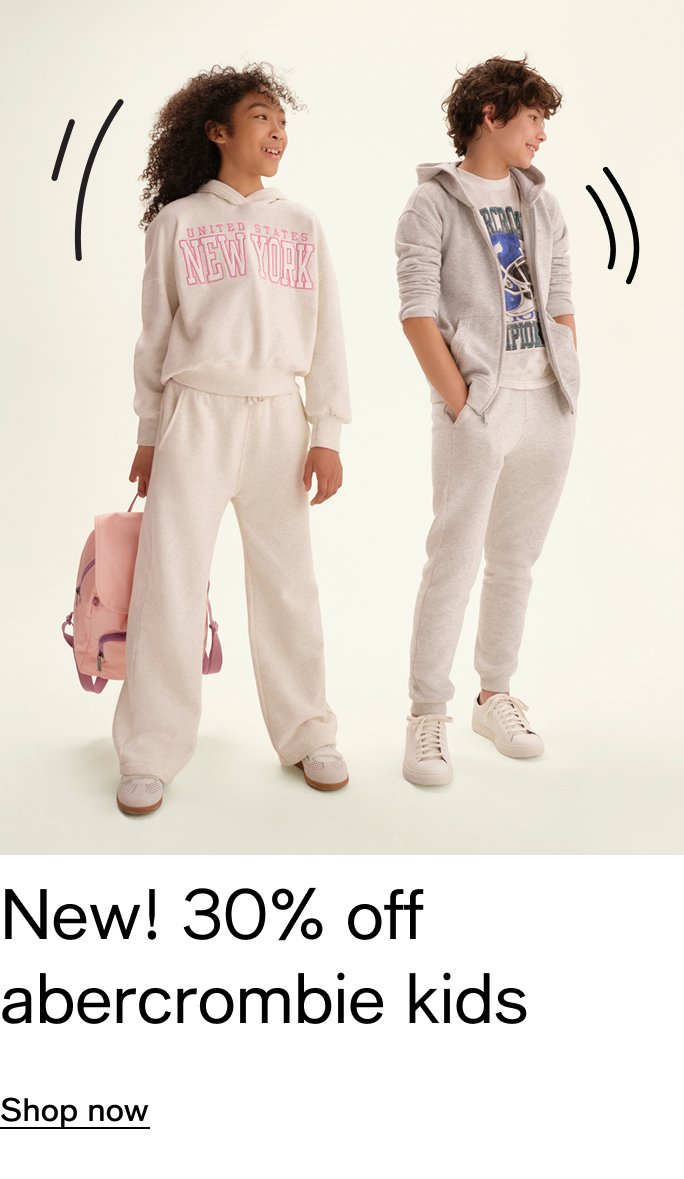 New! 30% off abercrombie kids