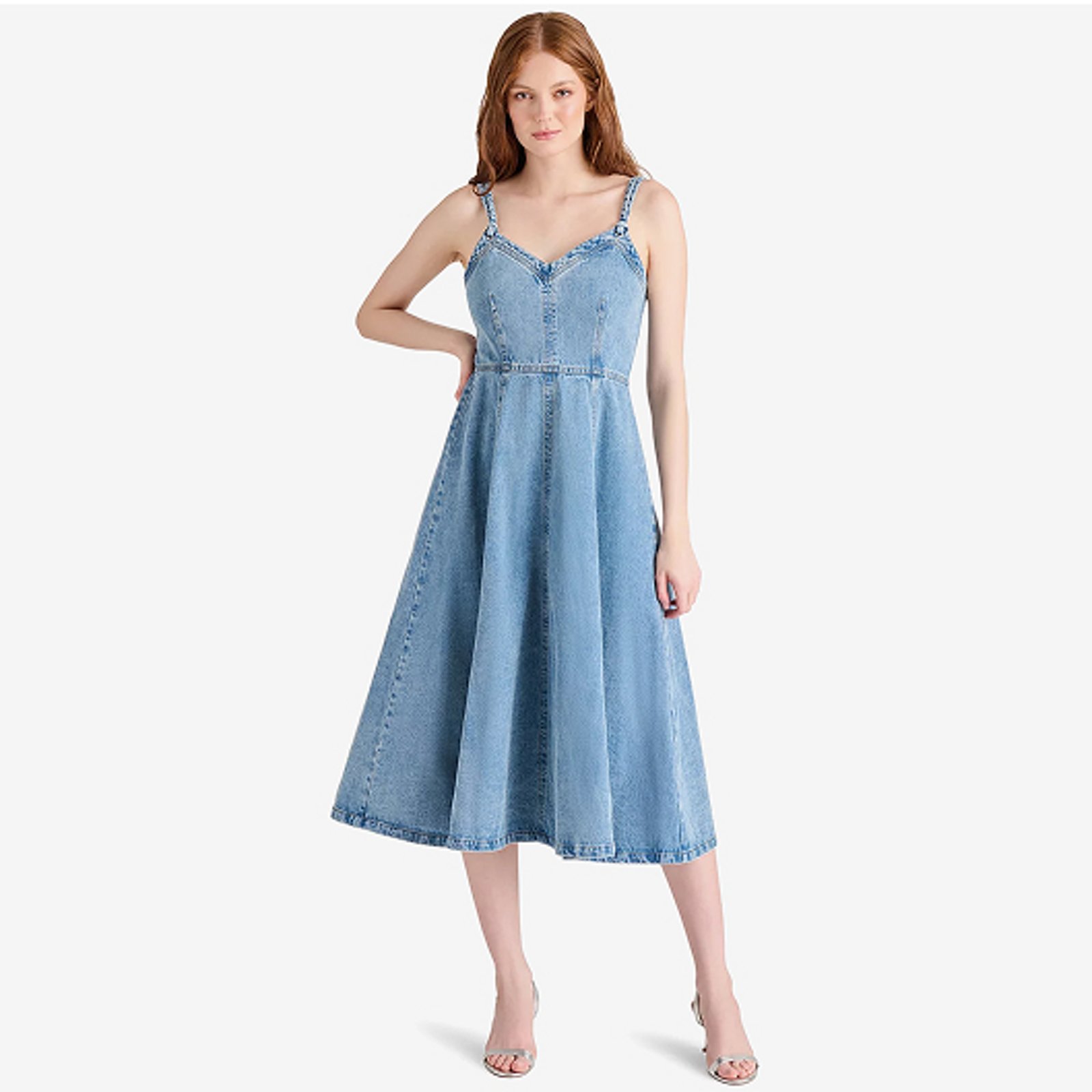 Cotton smocked-back dress