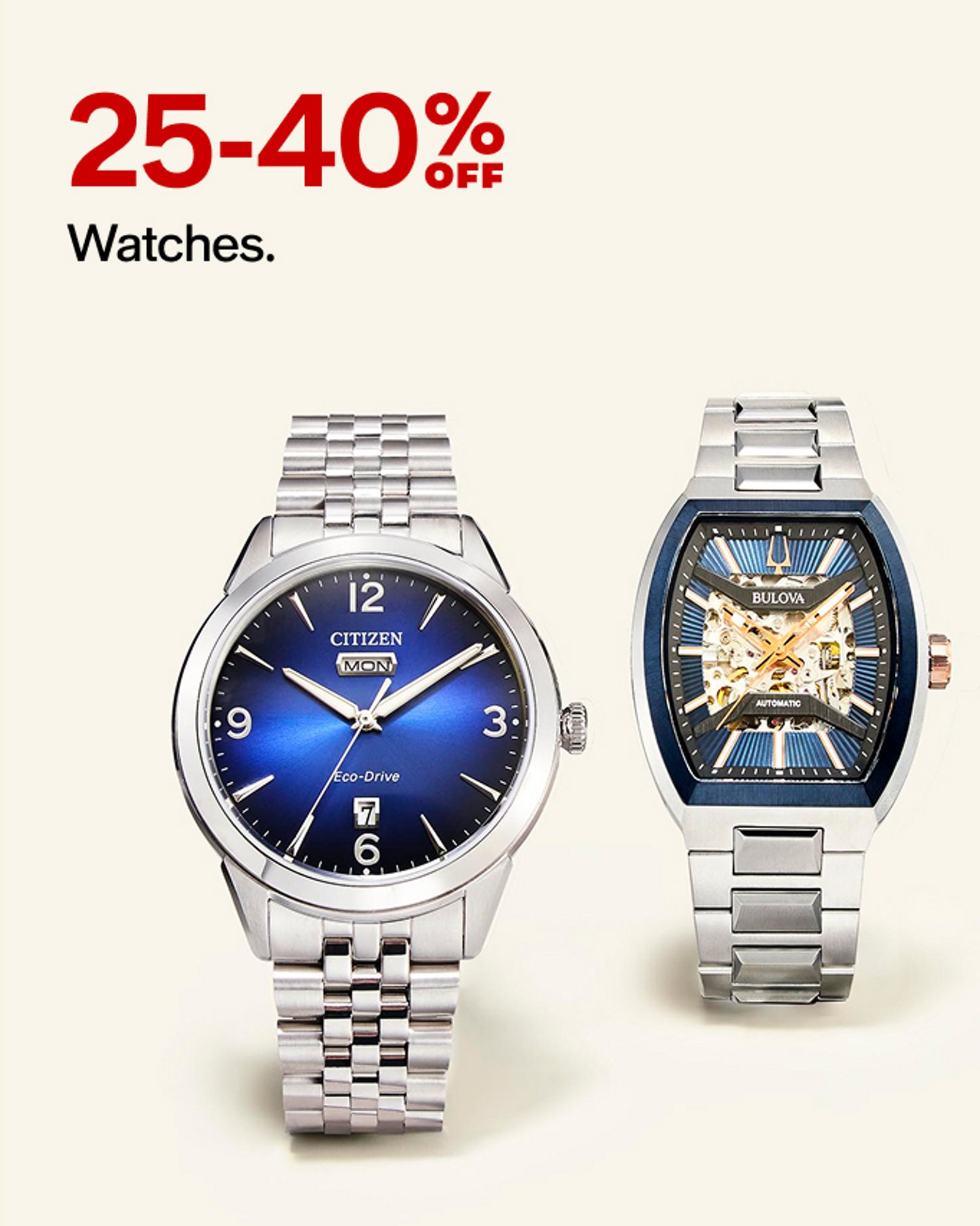 25-40% Off Watches