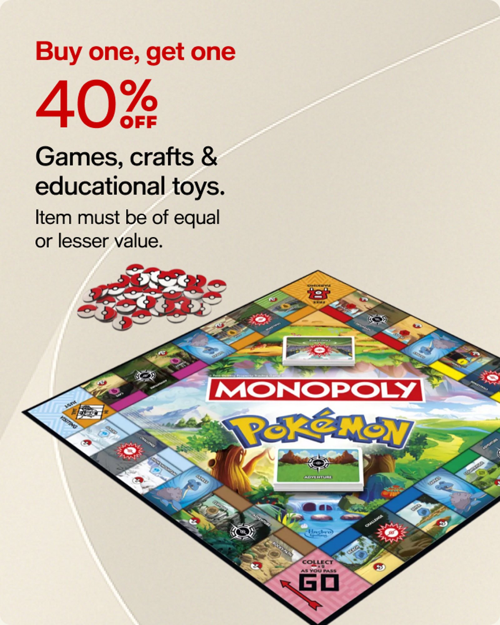 Bye one get 40% of toys