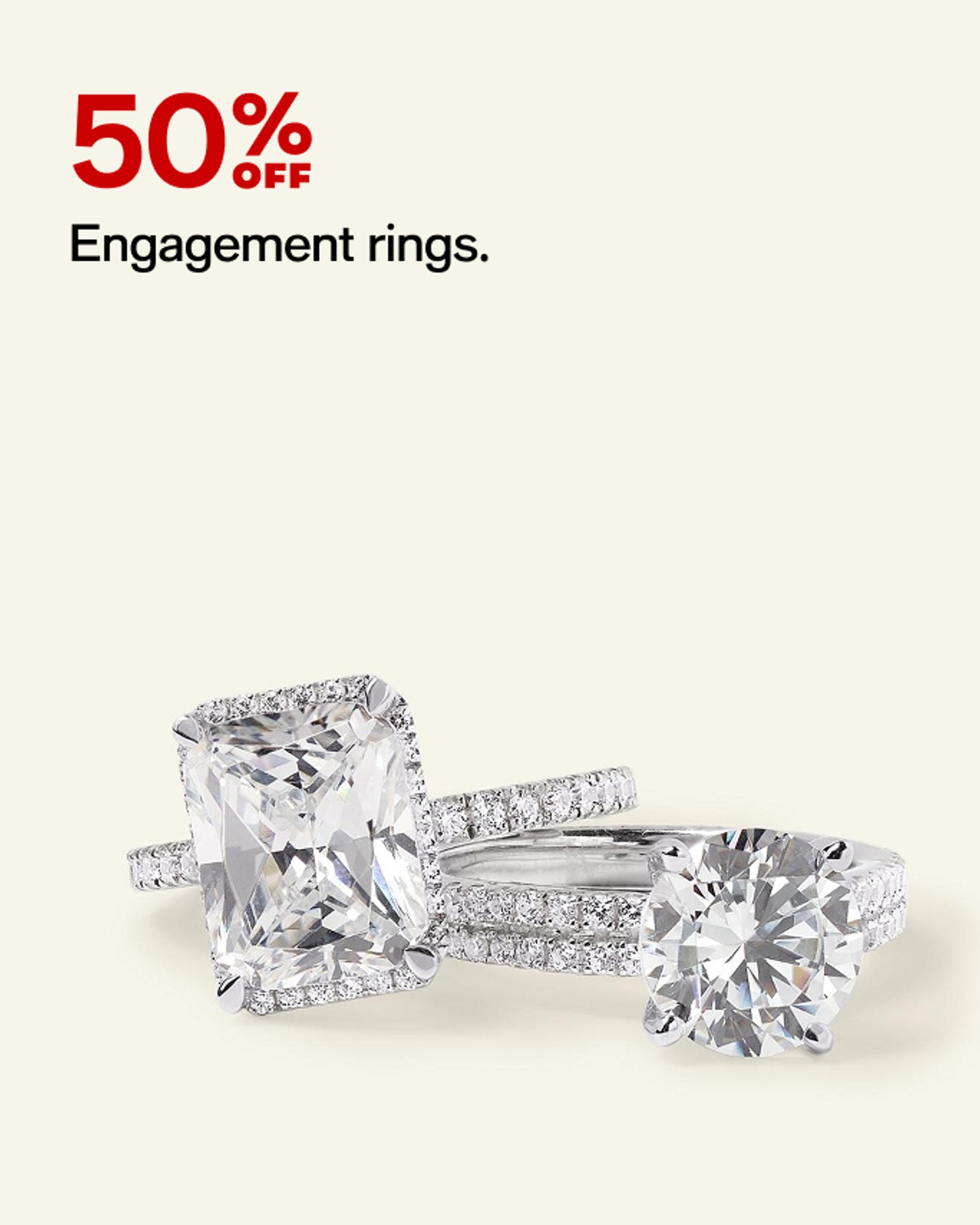 50% Off Engagement rings