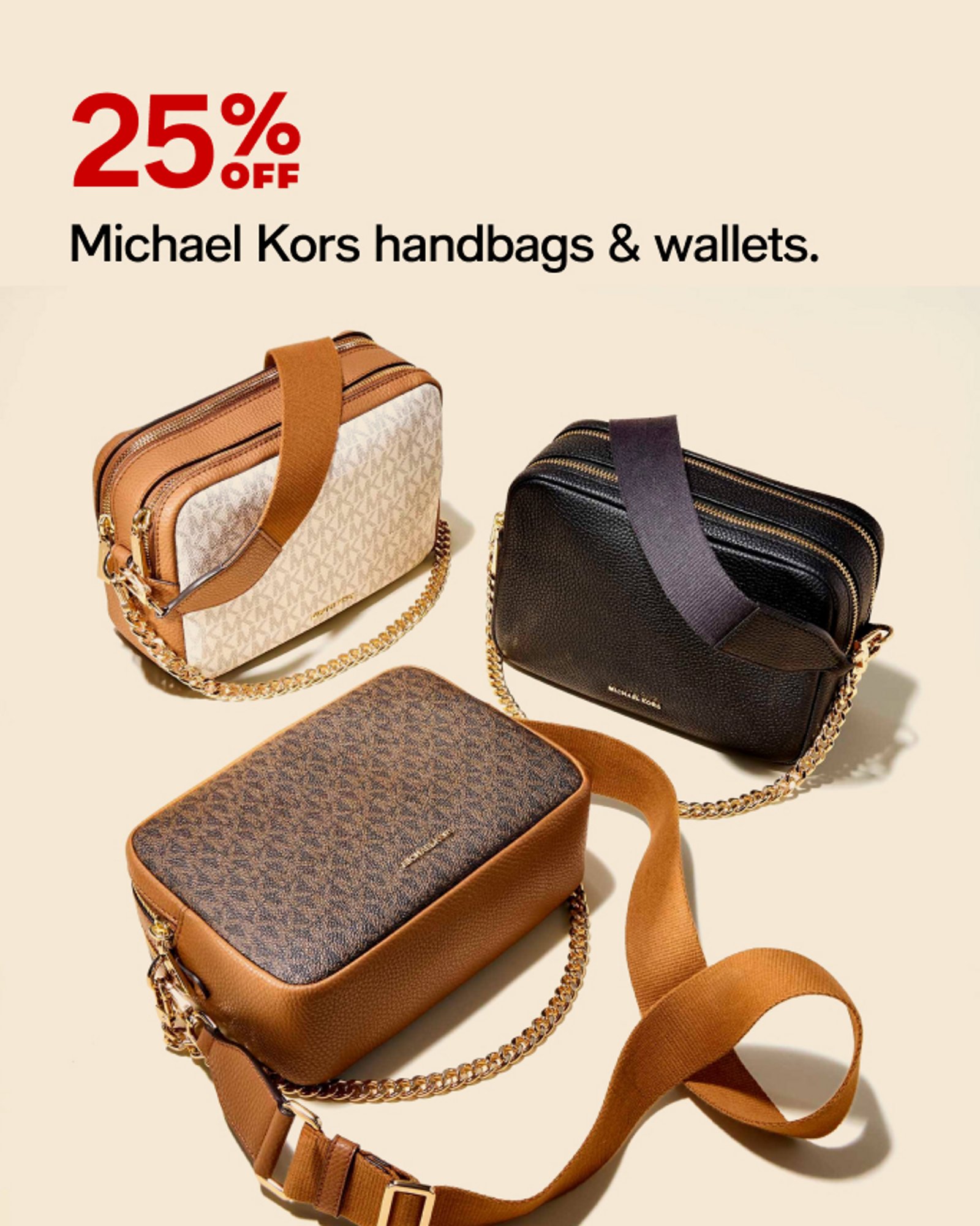 25 off Michael Kors handbags & wallets