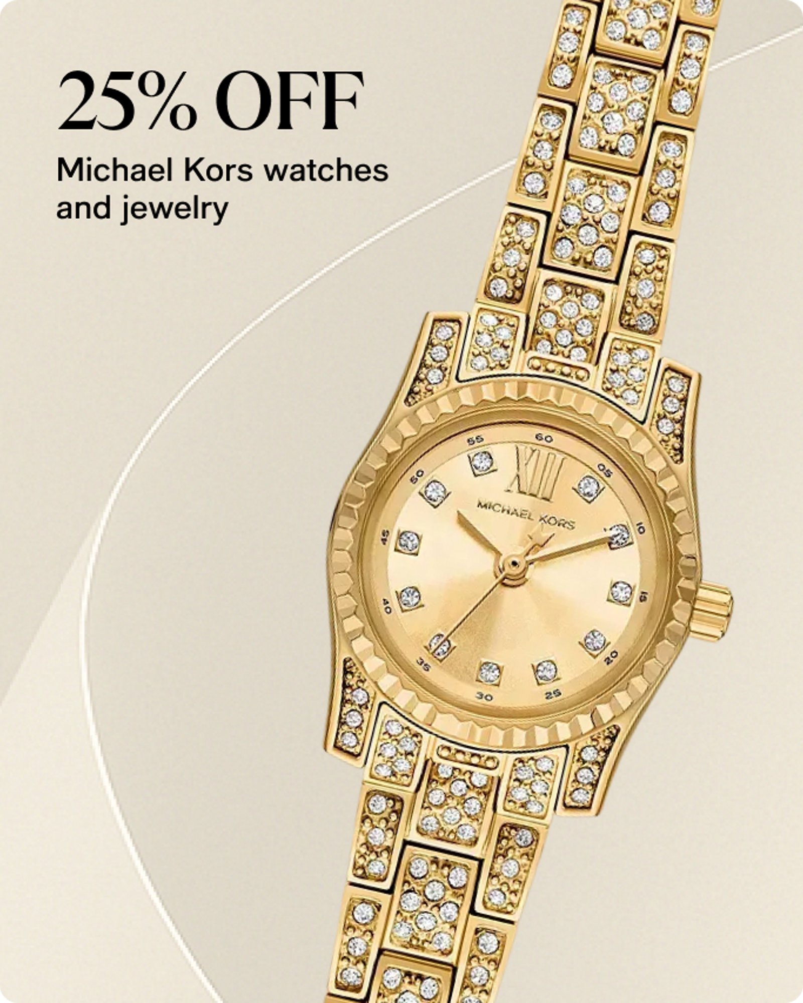 25% off Michael Kors Jewerly & Watches 