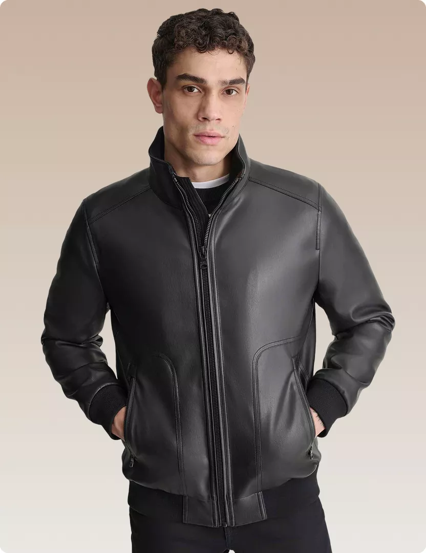 Leather & faux-leather coats