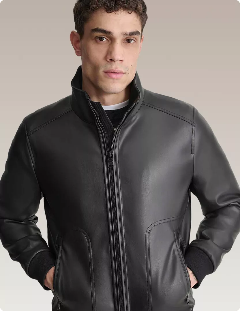 Leather & faux-leather coats