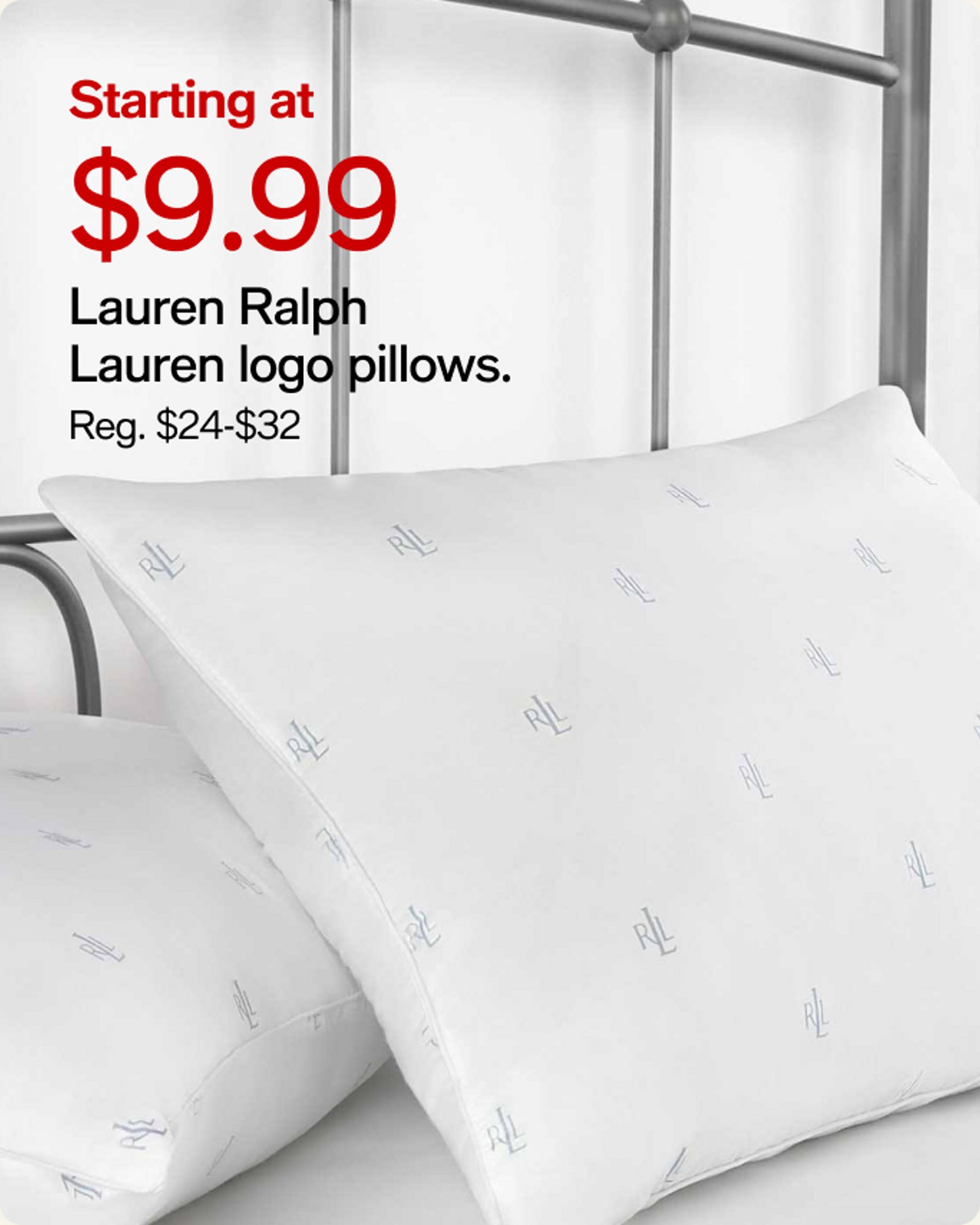 Starting at 9.99 Lauren Ralph Lauren logo pillows