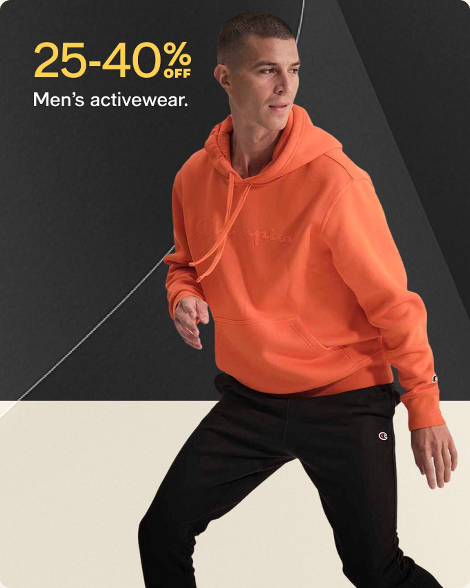 25-40% off Mens activewear