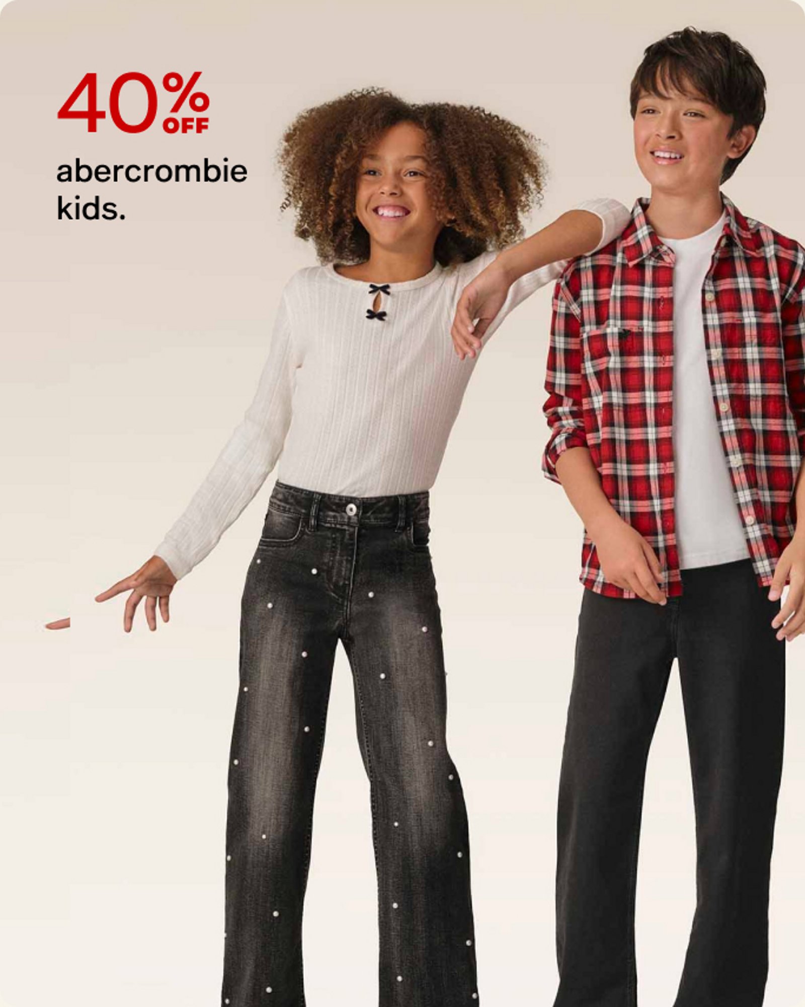 40% abercrombie kids