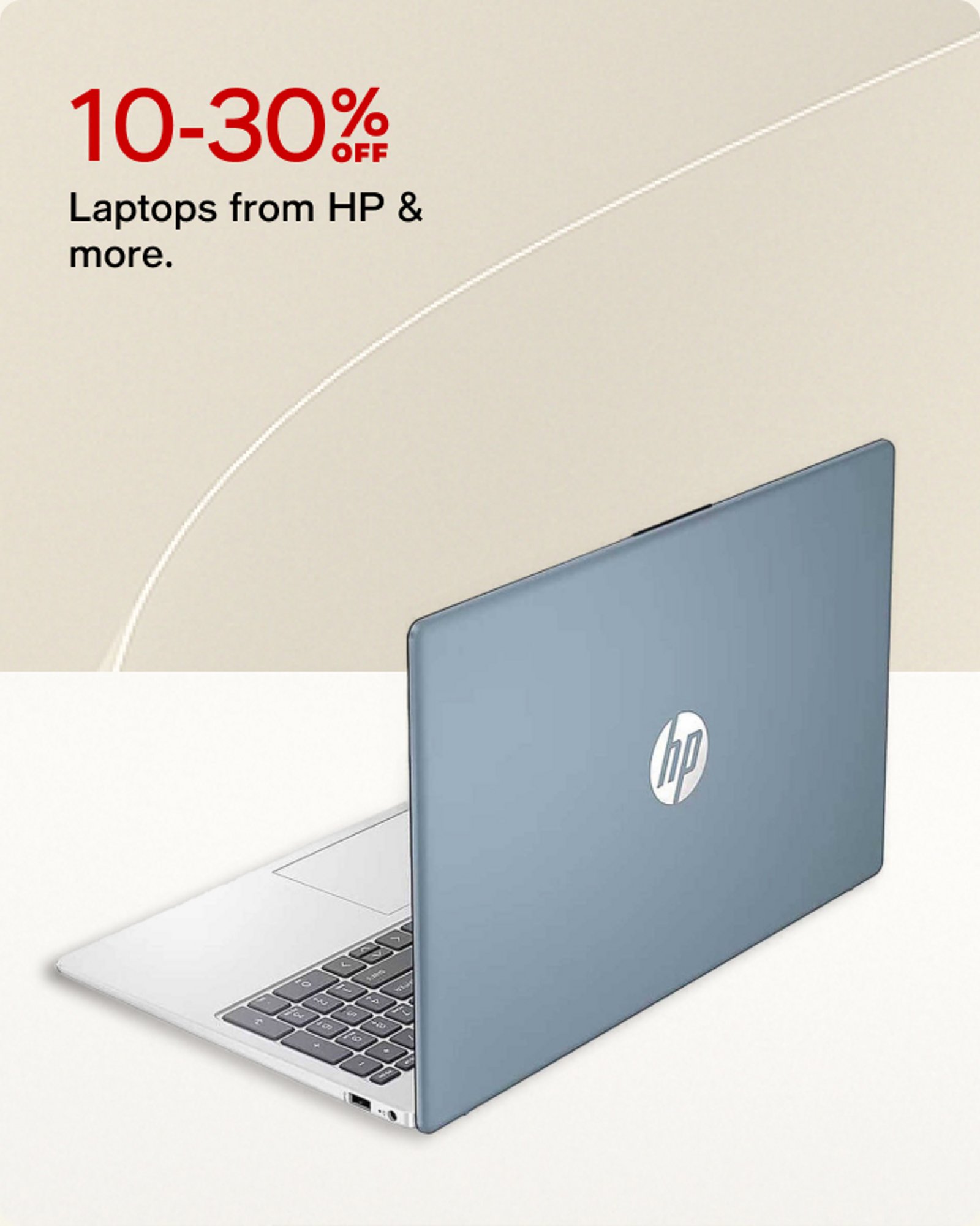 10-30% OFF Laptops from HP & more.