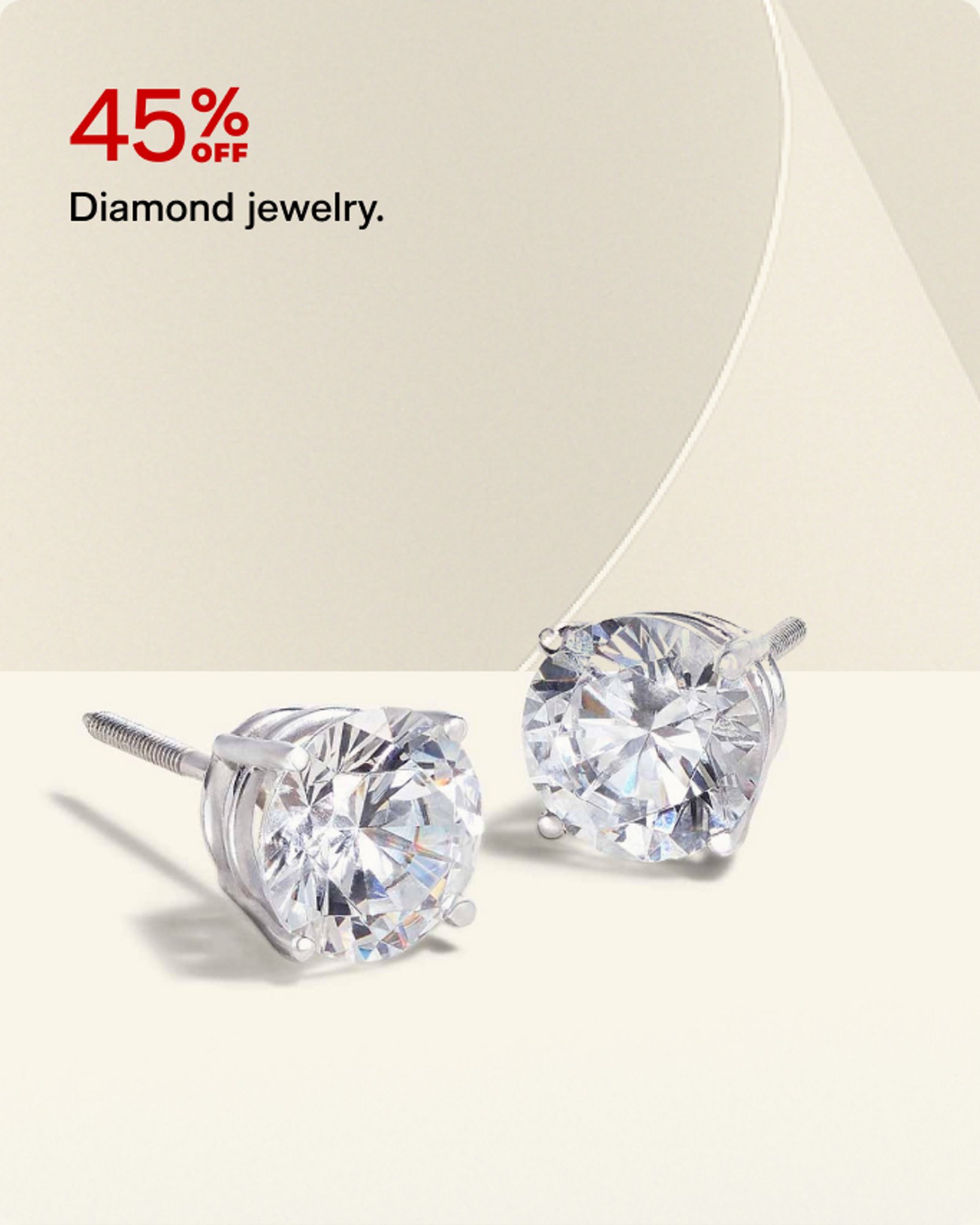 45% Off Diamond Jewelry