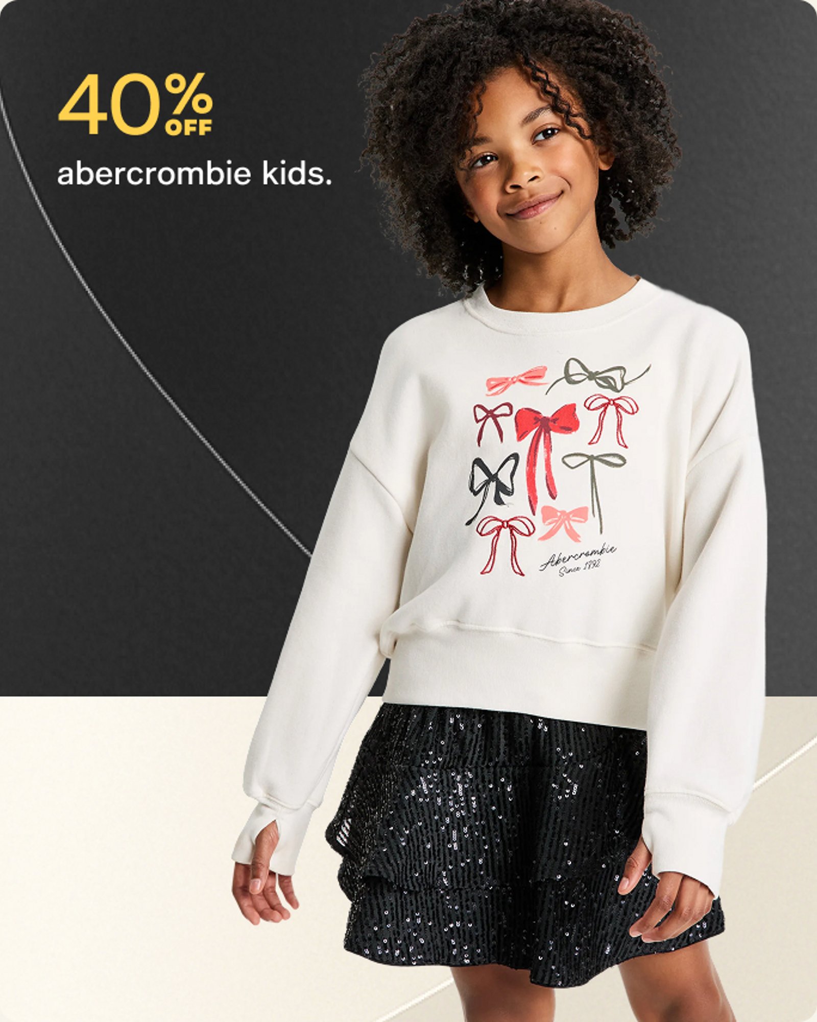 40% abercrombie kids