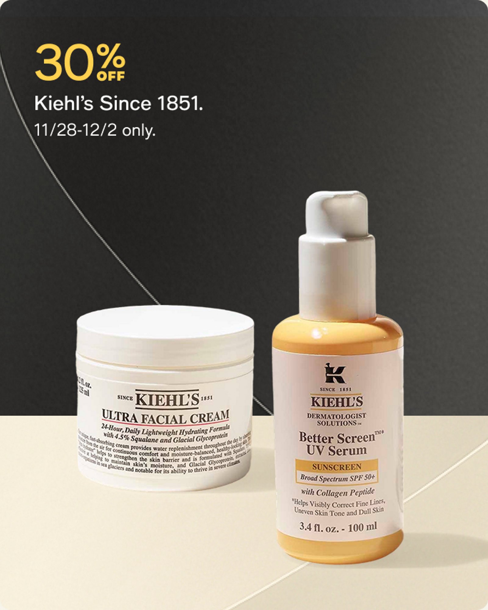 30% off Kiehl's
