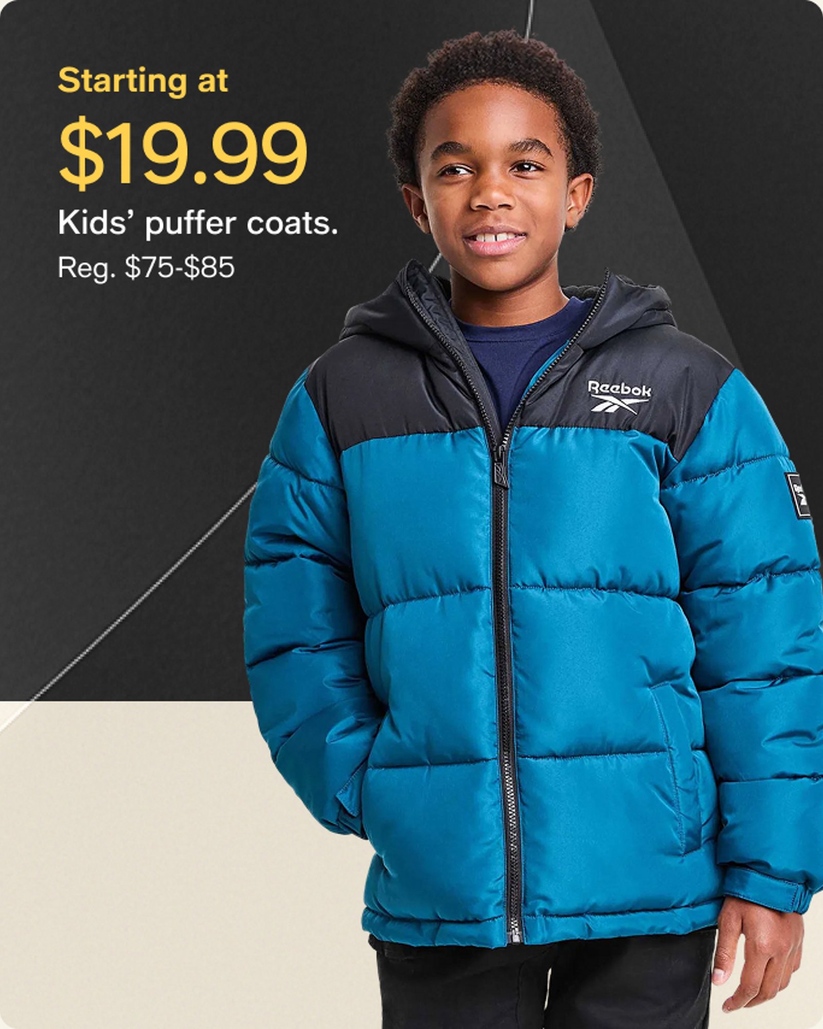 Starting at $19.99 kids puffer coats